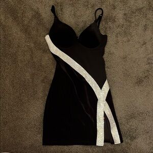 Windsor Black Dress with Silver Details